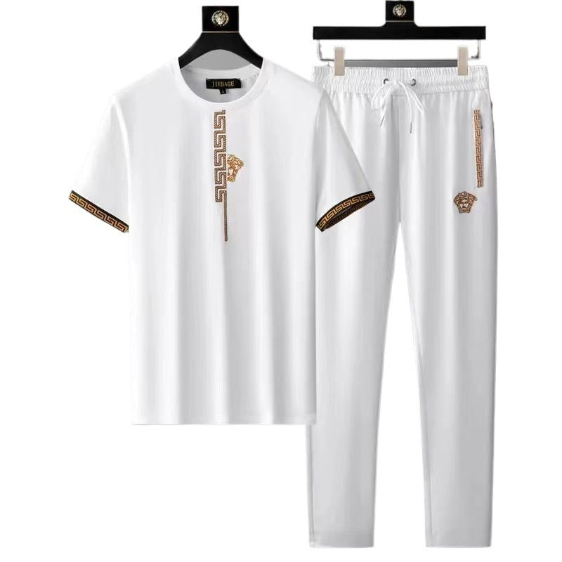 Mens Stylish Short-sleeve Pants Set