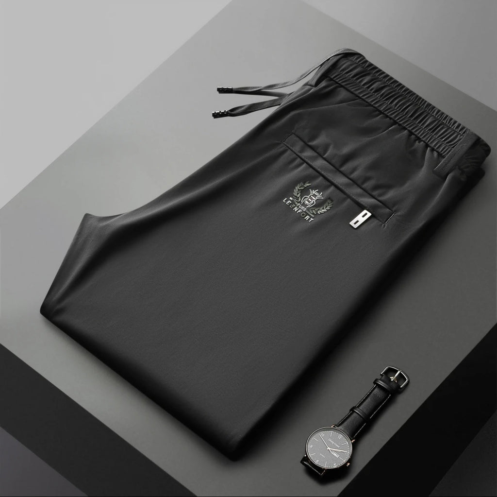 Summer Lightweight Ice-silk Pants Loose Straight Fit