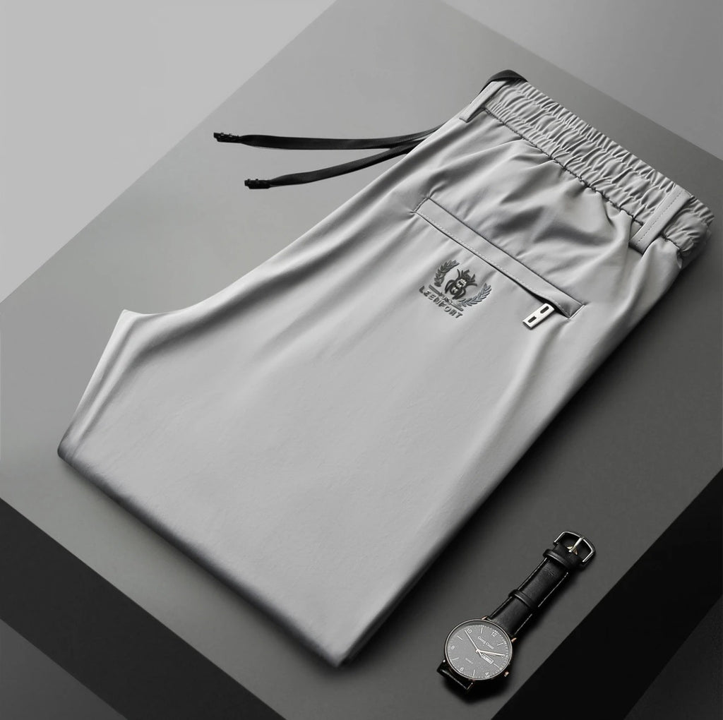 Summer Lightweight Ice-silk Pants Loose Straight Fit