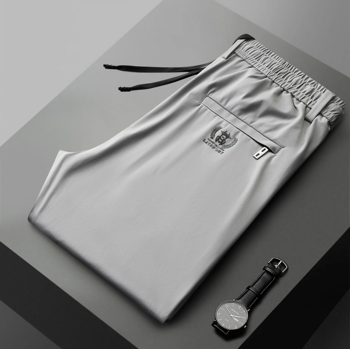 Summer Lightweight Ice-silk Pants Loose Straight Fit