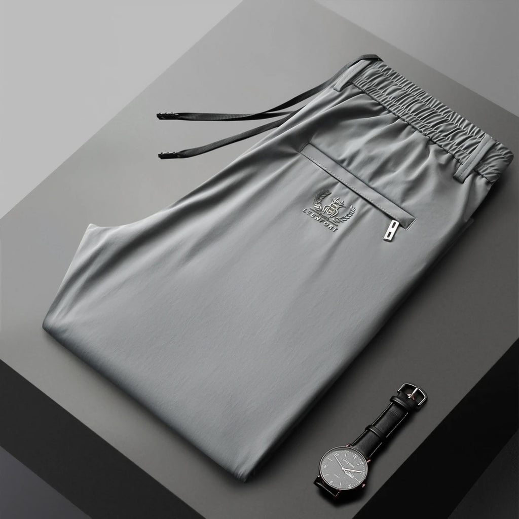 Summer Lightweight Ice-silk Pants Loose Straight Fit