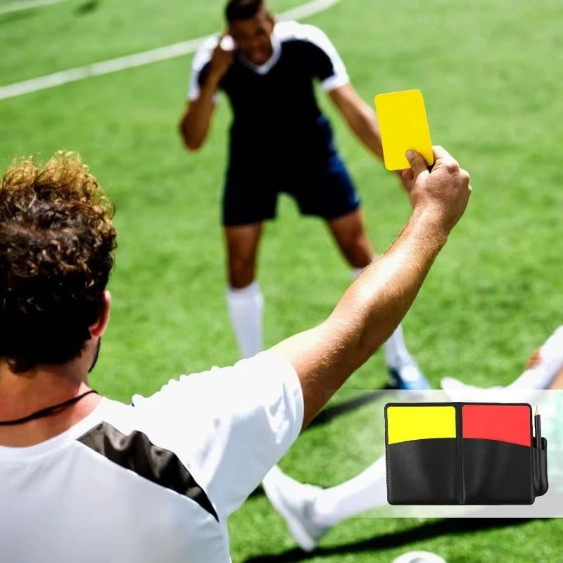 Soccer Referee Card Sets,warning Referee Red And Yellow Cards With Wallet Score Sheets,pencil Soccer Accessories