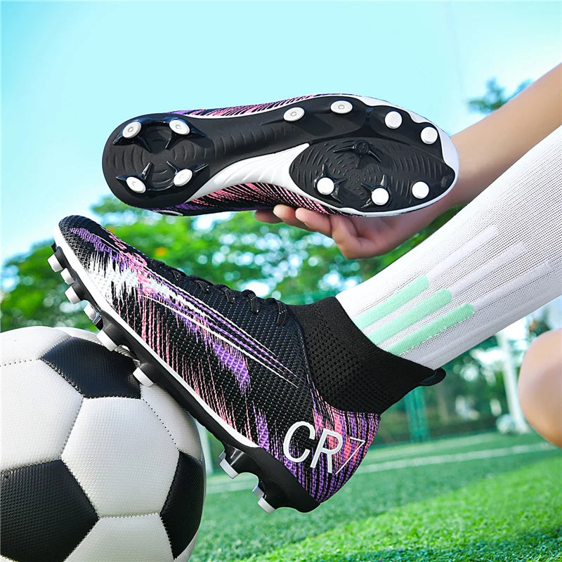 Men's Soccer Shoes Anti-slip TF/FG Football Boots Breathable Outdoor Grass Soccer Boots Low-Top Non-Slip Sports Soccer Sneakers