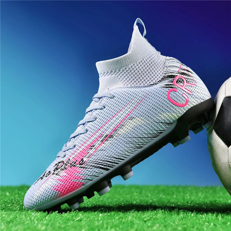 Men's Soccer Shoes Anti-slip TF/FG Football Boots Breathable Outdoor Grass Soccer Boots Low-Top Non-Slip Sports Soccer Sneakers