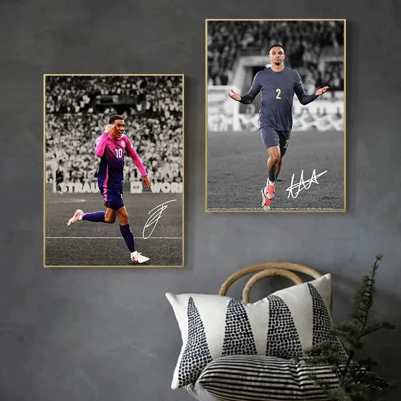 Soccer Sport Player Portrait Posters Print Football Play Picture Canvas Wall Painting Living Room Bedroom Home Decor
