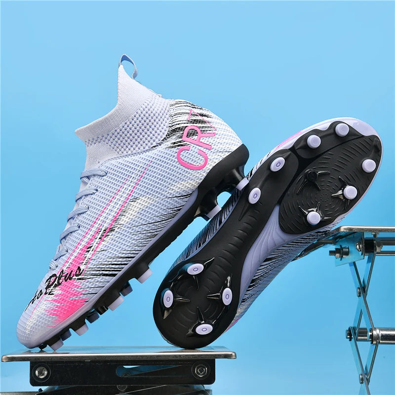 Men's Soccer Shoes Anti-slip TF/FG Football Boots Breathable Outdoor Grass Soccer Boots Low-Top Non-Slip Sports Soccer Sneakers