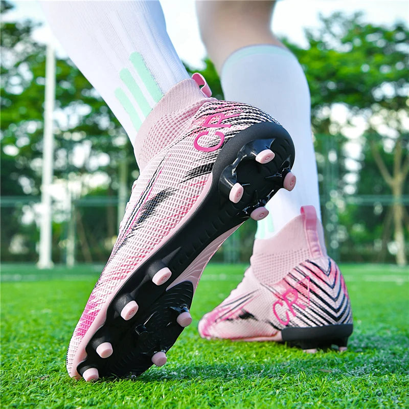 Men's Soccer Shoes Anti-slip TF/FG Football Boots Breathable Outdoor Grass Soccer Boots Low-Top Non-Slip Sports Soccer Sneakers