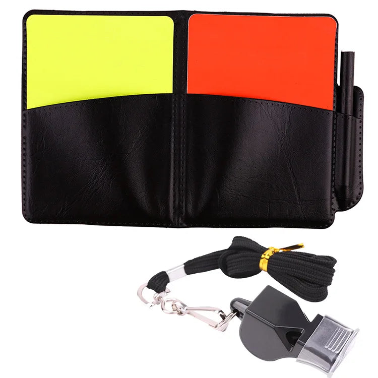 Soccer Referee Card Sets,warning Referee Red And Yellow Cards With Wallet Score Sheets,pencil Soccer Accessories