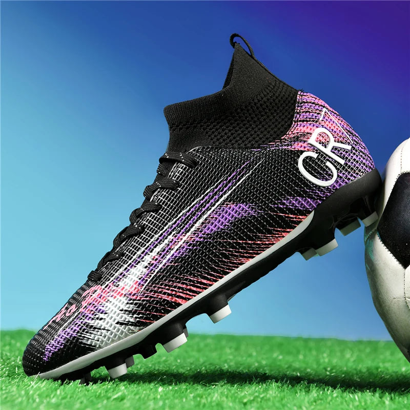 Men's Soccer Shoes Anti-slip TF/FG Football Boots Breathable Outdoor Grass Soccer Boots Low-Top Non-Slip Sports Soccer Sneakers
