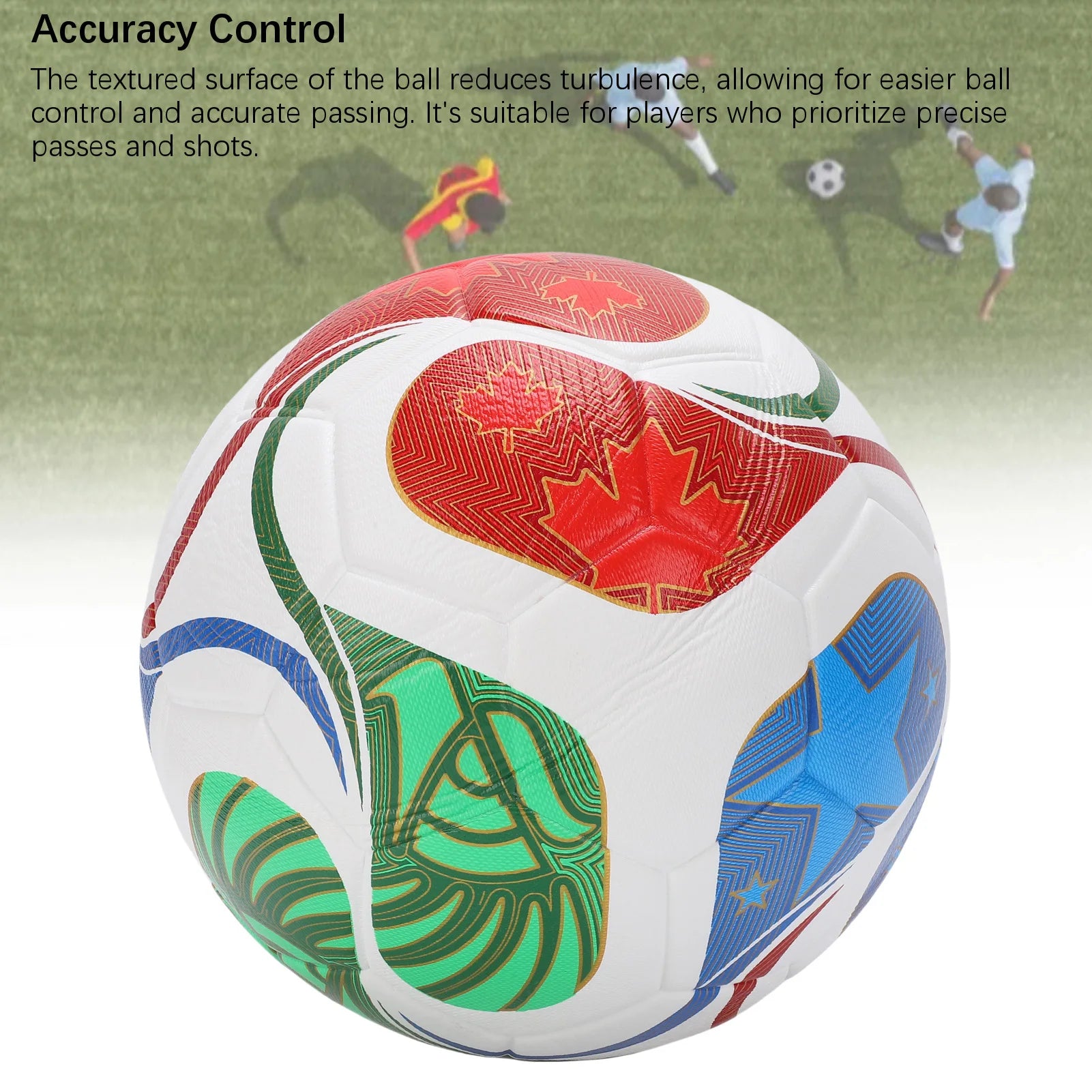 Soccer Ball Size 5 PU Wear Resist Thickened Water Proof Soccer Ball for Standard 11 Person Play Water Proof Soccer Ball