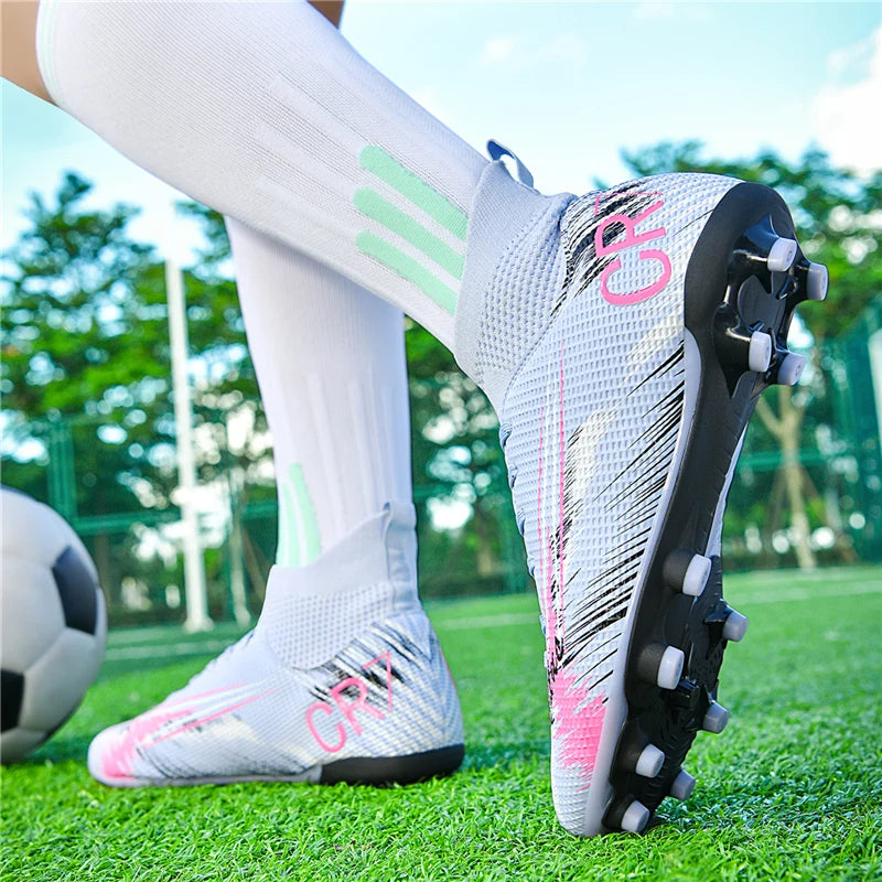 Men's Soccer Shoes Anti-slip TF/FG Football Boots Breathable Outdoor Grass Soccer Boots Low-Top Non-Slip Sports Soccer Sneakers