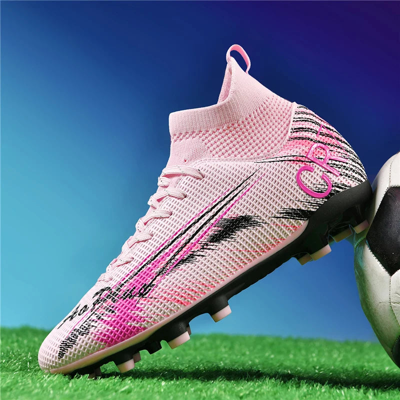 Men's Soccer Shoes Anti-slip TF/FG Football Boots Breathable Outdoor Grass Soccer Boots Low-Top Non-Slip Sports Soccer Sneakers