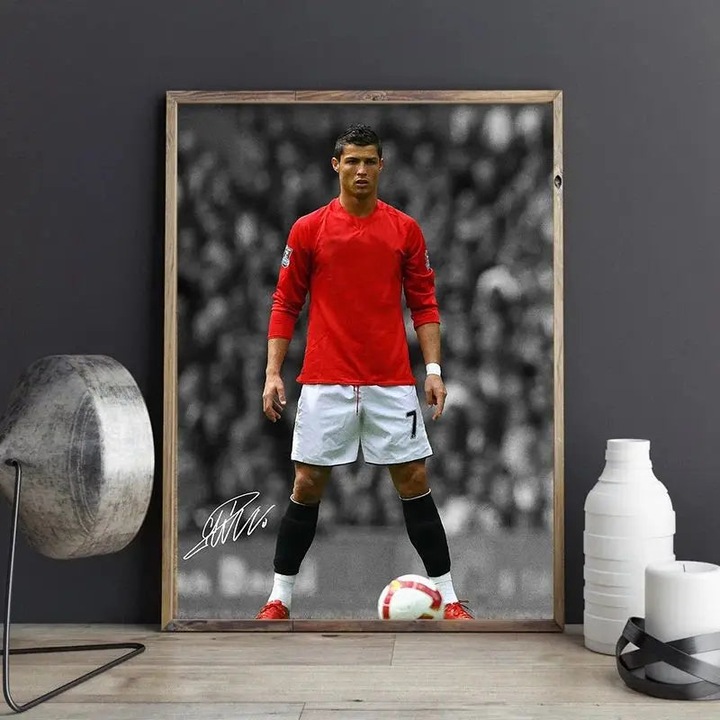 Soccer Sport Player Portrait Posters Print Football Play Picture Canvas Wall Painting Living Room Bedroom Home Decor