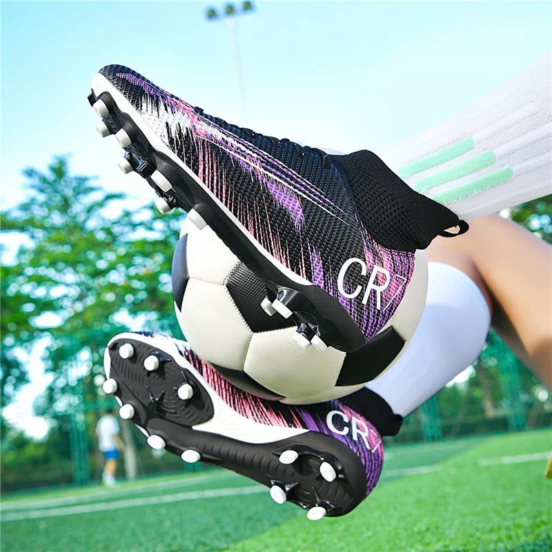 Men's Soccer Shoes Anti-slip TF/FG Football Boots Breathable Outdoor Grass Soccer Boots Low-Top Non-Slip Sports Soccer Sneakers