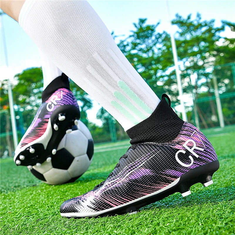 Men's Soccer Shoes Anti-slip TF/FG Football Boots Breathable Outdoor Grass Soccer Boots Low-Top Non-Slip Sports Soccer Sneakers